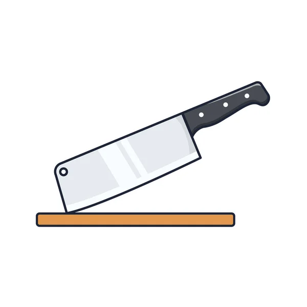 Иллюстрация Векторного Вектора Кухонного Ножа Подходит Пищевой Иконки Вектор Концепции — стоковый вектор