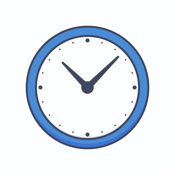 Minimalista Bonito Relógio Parede Desenho Animado Ícone Vetor Móveis Escritório — Vetor de Stock