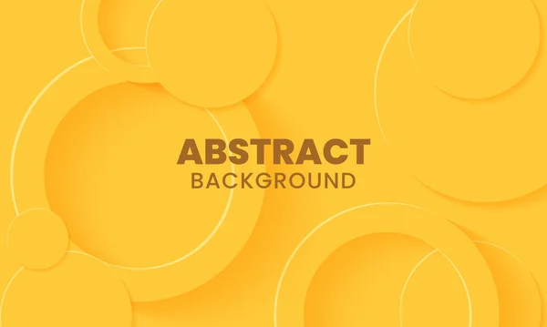 Minimaler Hintergrund Mit Abstrakten Gelben Kreisformen Trendy Gelbes Design Für — Stockvektor