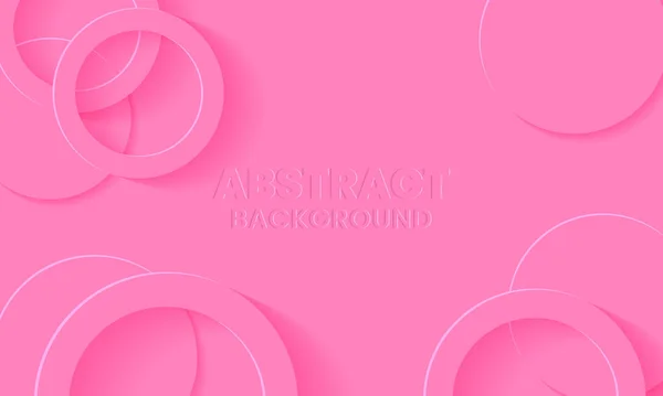 Minimaler Hintergrund Mit Abstrakten Rosa Kreisformen Trendy Weiches Rosa Design — Stockvektor