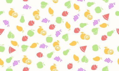 Tropikal meyvesiz desen. Renkli vektör. Yaz, meyvesiz desen.