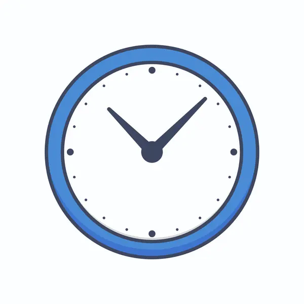Мінімалістичний Милий Настінний Годинник Мультфільм Значок Вектор Офісні Меблі Символ — стоковий вектор