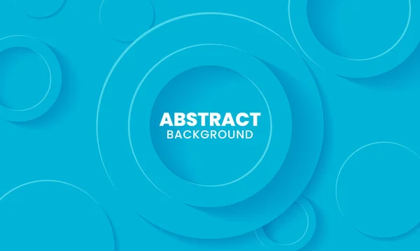 Moderne Minimale Abstrakte Kreis Hintergrund Realistische Geometrische Formen Blauer Hintergrund — Stockvektor