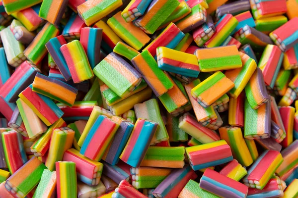 Silgiye Sandviçe Benzeyen Bir Sürü Renkli Şeker Yakın Çekim Renk — Stok fotoğraf