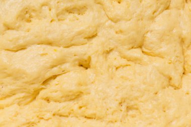 Sarı tereyağlı hamur mayası, makro shot, konsept