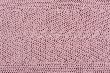 Pembe örülmüş yün kumaş, kapan, düz yat.