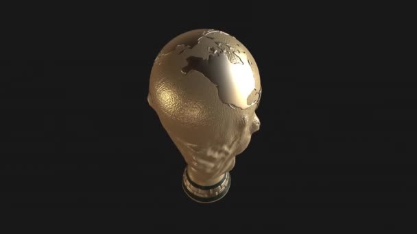 Coppa Del Mondo Calcio Con Canale Alfa — Video Stock