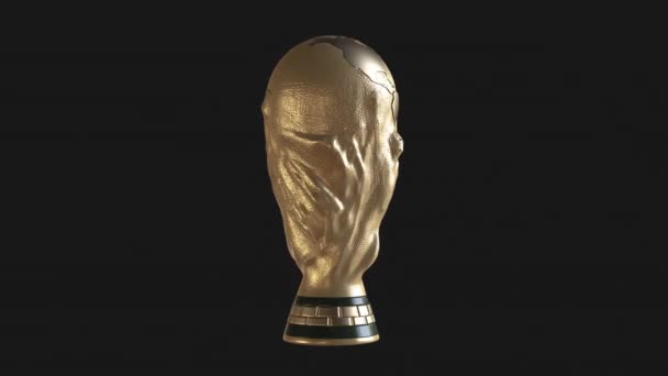 Copa Del Mundo Fútbol Con Canal Alfa — Vídeos de Stock
