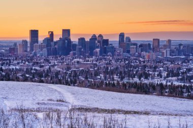 Calgary 'de güzel bir gün doğumu