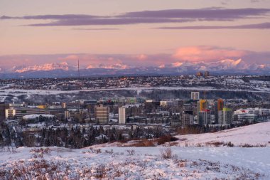 Calgary 'de güzel bir gün doğumu