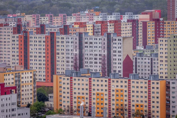 Blocs Modèles Appartements Rénovés Ère Communiste Soviétique Bratislava République Slovaque — Photo
