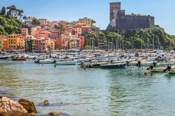Baia Lerici Marina Con Barche Vela Idilliaco Cinque Terre Liguria — Foto Stock