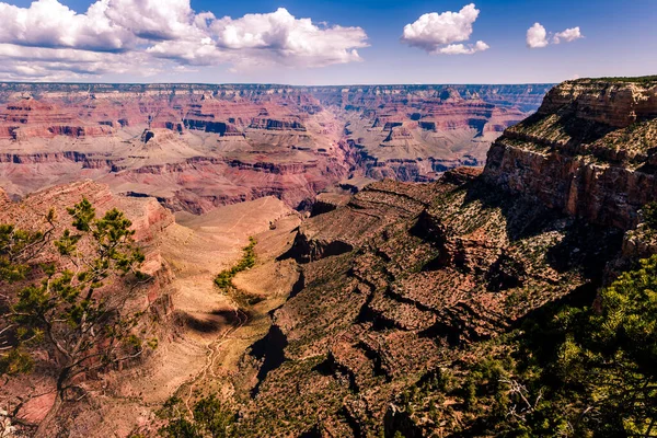 Grand Canyon South Rim Green Valley Sunny Day Arizona United — Stock Photo, Image