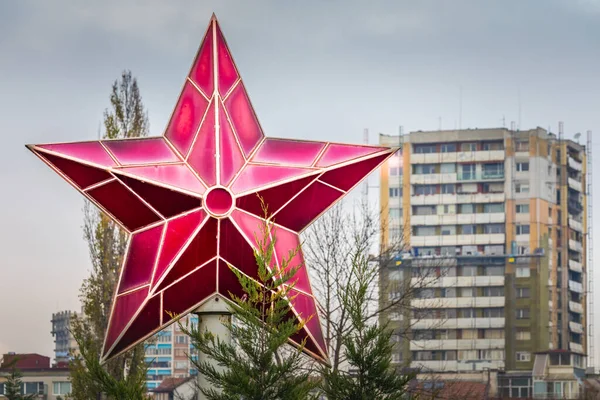 Stella Rossa Sovietica Simbolo Del Comunismo Sofia Capitale Della Bulgaria — Foto Stock
