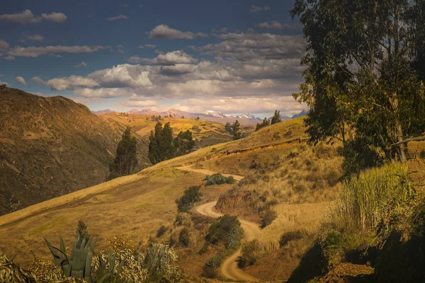 Stock image Country winding Road, mountain pass in Huascaran, Cordillera Blanca, snowcapped Andes, Ancash, Peru