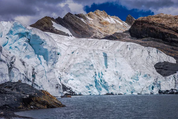 Glaciar Pastoruri Parque Nacional Huascaran Huaraz Perú Glaciar Tropical 5200 —  Fotos de Stock