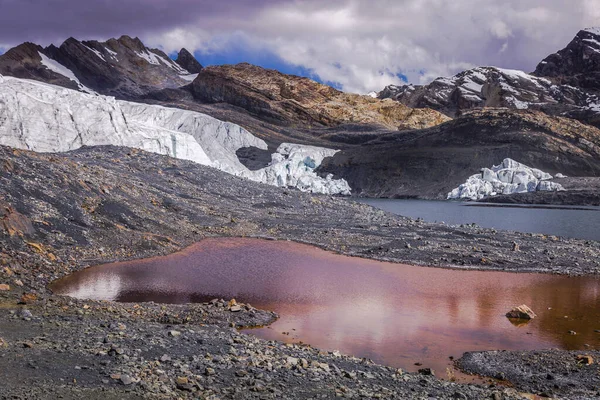 Ледник Пасторури Национальный Парк Хуаскаран Уарас Перу Тропический Ледник Высоте — стоковое фото