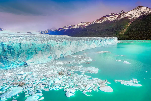 Dramático Glaciar Perito Moreno Témpano Hielo Lago Argentina Patagonia Calafate —  Fotos de Stock