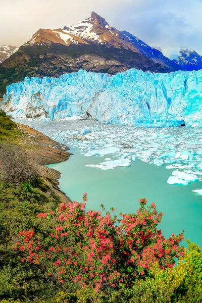 Драматический Перито Морено Ледник Ледяной Полюс Озеро Аргентина Патагония Эль — стоковое фото