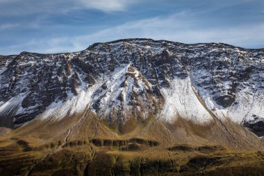 Dramatik manzaranın panoramik görüntüsü, İsviçre Alpleri Motor, Graubunden, İsviçre