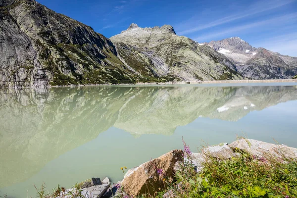 Alpenmeer Bij Oberalp Pass Graubunden Zwitserse Alpen Graubunden Zwitserland — Stockfoto