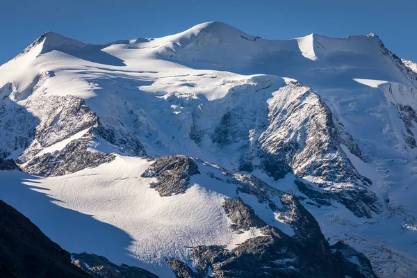 Cordilheira Bernina Palu Com Geleiras Nos Alpes Suíços Engadine Suíça — Fotografia de Stock