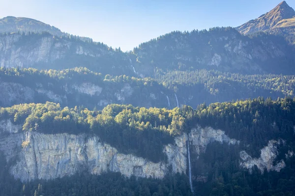 Reichenbach Falls Região Bernese Oberland Suíça Meiringen Alpes Suíços — Fotografia de Stock