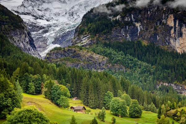 Idyllische Landschaft Grindelwaldgletscher Berner Oberland Frühling Schweizer Alpen Schweiz — Stockfoto