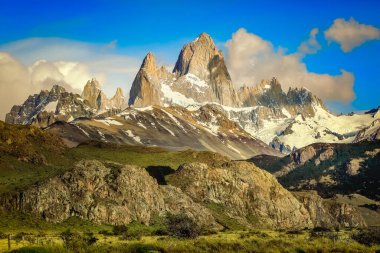 El Chalten, Fitz Roy, Patagonya Arjantin, Los Buzul Güney Amerika