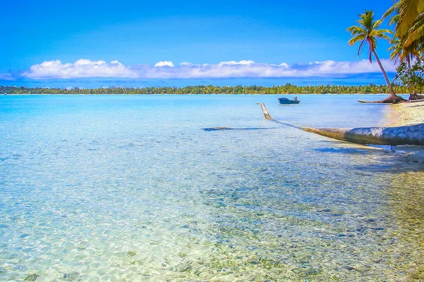 Bora Bora Paradis Tropical Plage Idyllique Turquoise Ensoleillée Polynésie Française — Photo