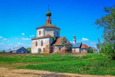 Rusya 'nın Altın Halkası' ndaki Suzdal ortaçağ köyü, cennet manzarası