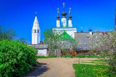Rusya 'nın Altın Halkası' ndaki Suzdal ortaçağ köyü, cennet manzarası