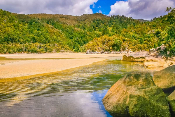 Idyllic Beach Abel Tasman National Park New Zealand South Island — Stock fotografie