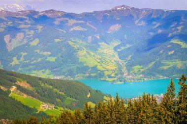 Zell am See and lake idyllic alpine landscape in Carinthia, Austria
