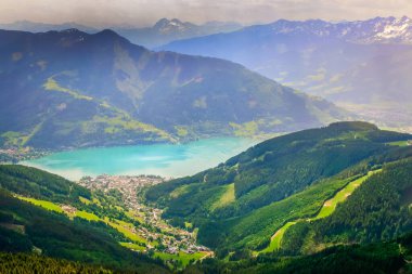 Zell am See and lake idyllic alpine landscape in Carinthia, Austria
