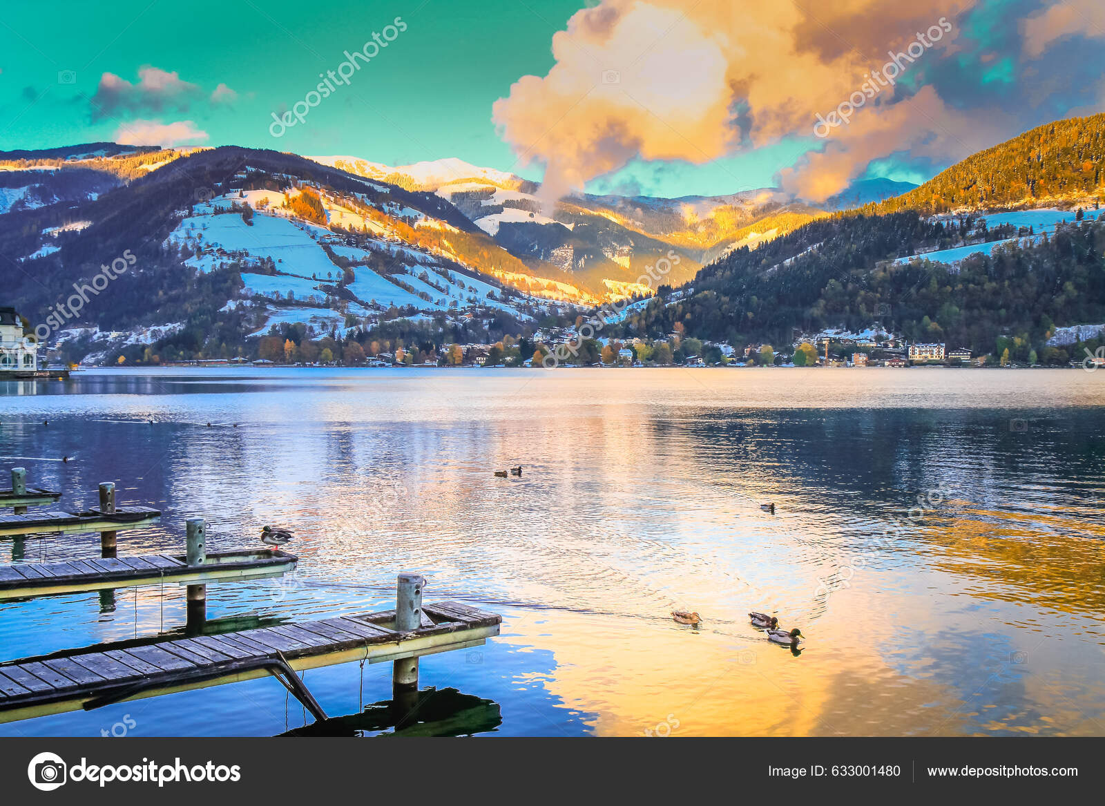 Zell See Lake Idyllic Alpine Landscape Carinthia Austria — Stock Photo ©  FP468189 #633001480, image size:1600x1167