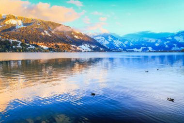 Zell am See and lake idyllic alpine landscape in Carinthia, Austria