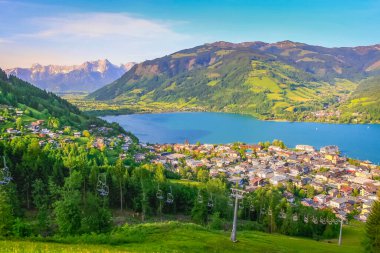 Zell am See and lake idyllic alpine landscape in Carinthia, Austria