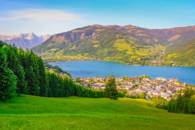 Zell am See and lake idyllic alpine landscape in Carinthia, Austria