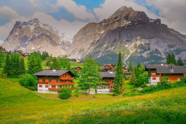 Grindelwald Village Interlaken District Canton Berne Switzerland — Stockfoto