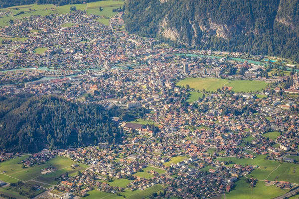 Bernese Oberland Sviçre Alpleri Ndeki Şehirler Arası Hava Manzarası — Stok fotoğraf