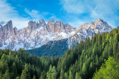 Dolomites italian alpine idyllic landscape near Cortina and Falzarego Pass, Italy