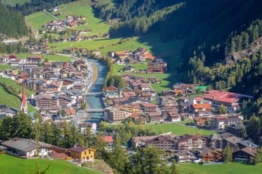 Soelden resort village in Otztal alps, Tyrol, Austria border with Italy
