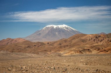 Lascar Volcano and Peaceful dramatic volcanic landscape at Sunset, Atacama Desert, Chile