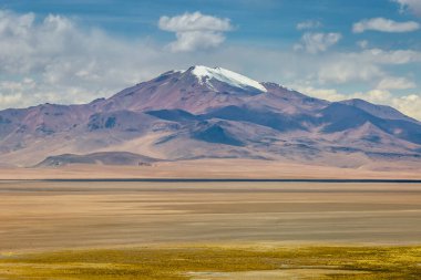 Atacama Desert dramatic volcanic landscape at Sunset, Northern Chile, South America