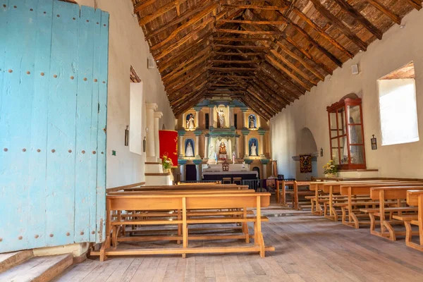 All Interno Della Chiesa Coloniale San Pedro Atacama Nella Giornata — Foto Stock