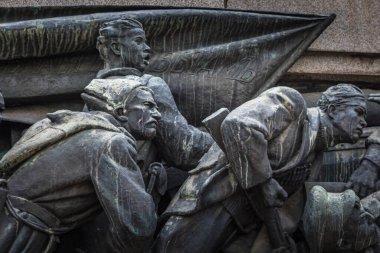 Soviet army monument for WWII in Sofia at autumn evening, Bulgaria, Eastern Europe