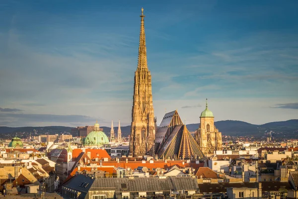 Panoramic View Vienna Old Town Cityscape Cathedral Austria Royalty Free Stock Images
