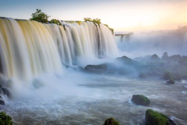 Iguazu Falls dramatic landscape, view from Brazilian side, South America