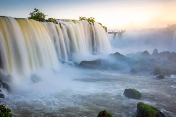 Iguazu Falls Dramatic Landscape View Brazilian Side South America — Foto de Stock
